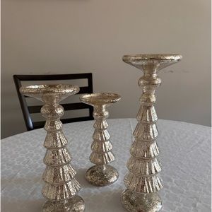Glass Candle Stands (w/ lights)